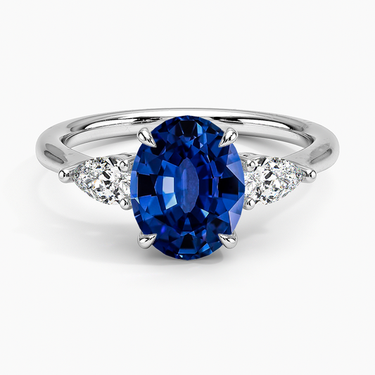 Lab Created Sapphire Three Stone Ring