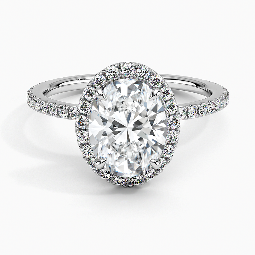 Oval Halo Diamond Ring