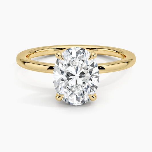 3.08ct Oval Lab Grown Solitaire