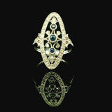 Gemstone Rings Womens Gold