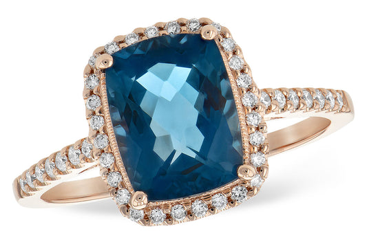 Blue Topaz Diamond Fashion Ring