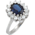 Load image into Gallery viewer, Sapphire & Diamond Halo Ring
