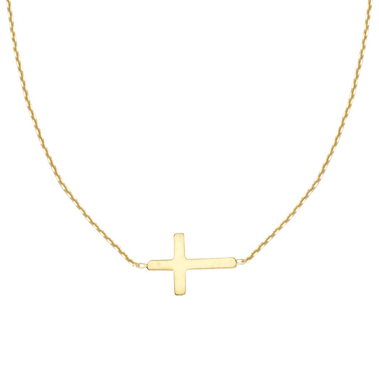 Cable Cross Necklace
