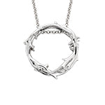 Sterling Silver 20 Inch Adjustable Crown Of Thorns Grace Collection Necklace