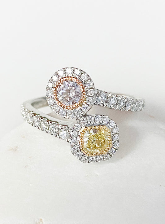 Tri- Color Diamond Fashion Ring