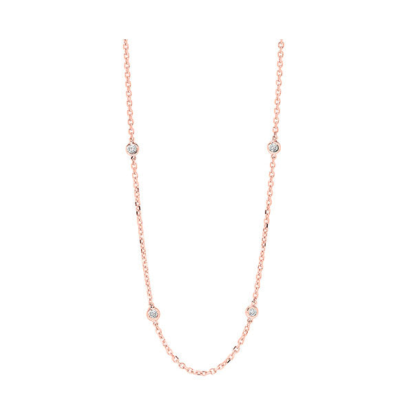 Pink Gold & Diamond Stunning Neckwear Necklace