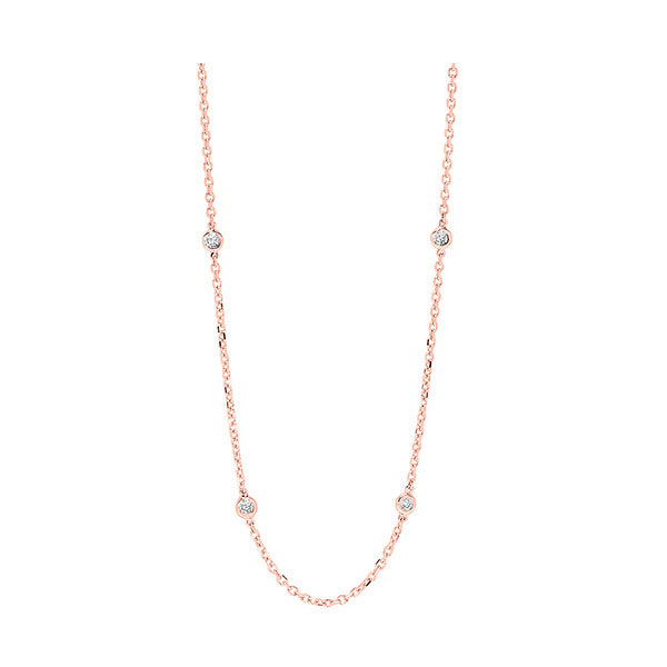 Pink Gold & Diamond Stunning Neckwear Necklace