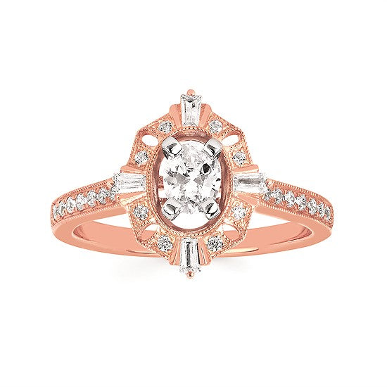 Vintage Style Halo Ring