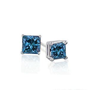 Blue Diamond Studs