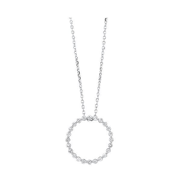 Silver (SLV 995) Diamond Stunning Neckwear Pendant  - 1/4 ctw