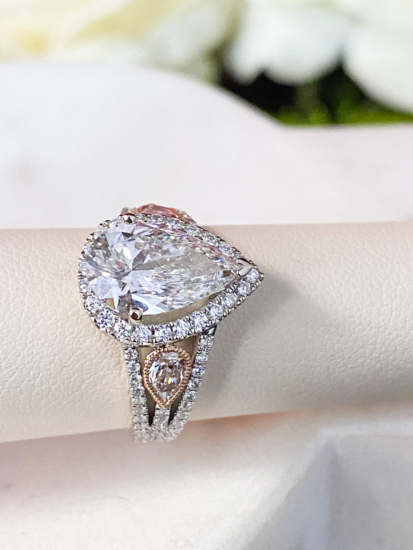 DEAL OF THE WEEK   Pear Halo Bridal Engagement Ring