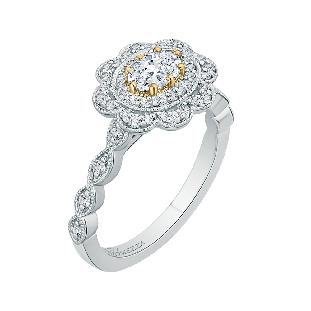 Floral Diamond East to West Ring