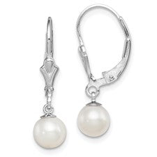 Sterling Silver White Pearl Earrings