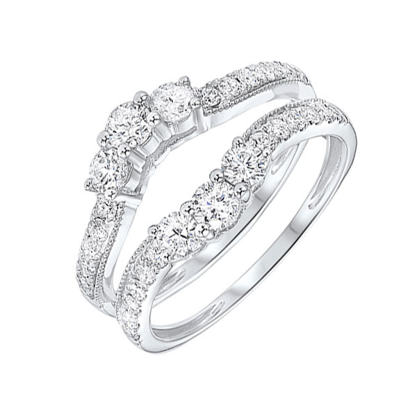 Gold & Diamond Classic Book Diamond Wraps Bridal Set Ring