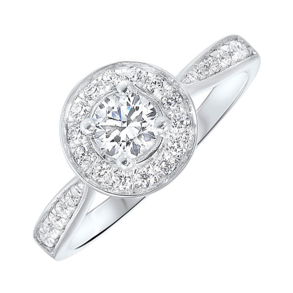 Gold & Diamond Conventional Engagement Ring