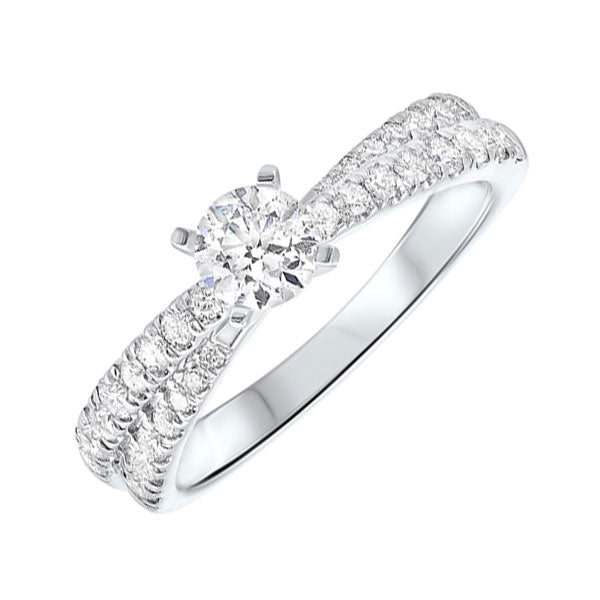 White Gold & Diamond Classic Book Cash & Carry Engagement Ring