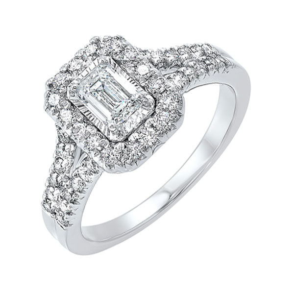 White Gold & Diamond Classic Book Tru Reflection Engagement Ring