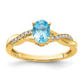 Load image into Gallery viewer, Aquamarine Oval Diamond Ring
