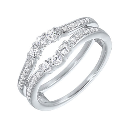 White Gold & Diamond Classic Book Bridal Bells Engagement Ring