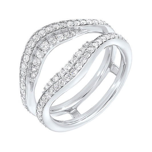 White Gold & Diamond Classic Book Bridal Bells Engagement Ring