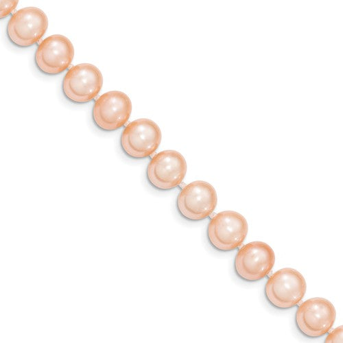 Pink Near Round Freshwater Cultured Pearl Bracelet