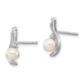 Load image into Gallery viewer, Freshwater Cultured Pearl & Diamond Earrings
