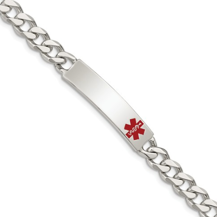 SS Medical Alert Curb/Link ID Bracelet